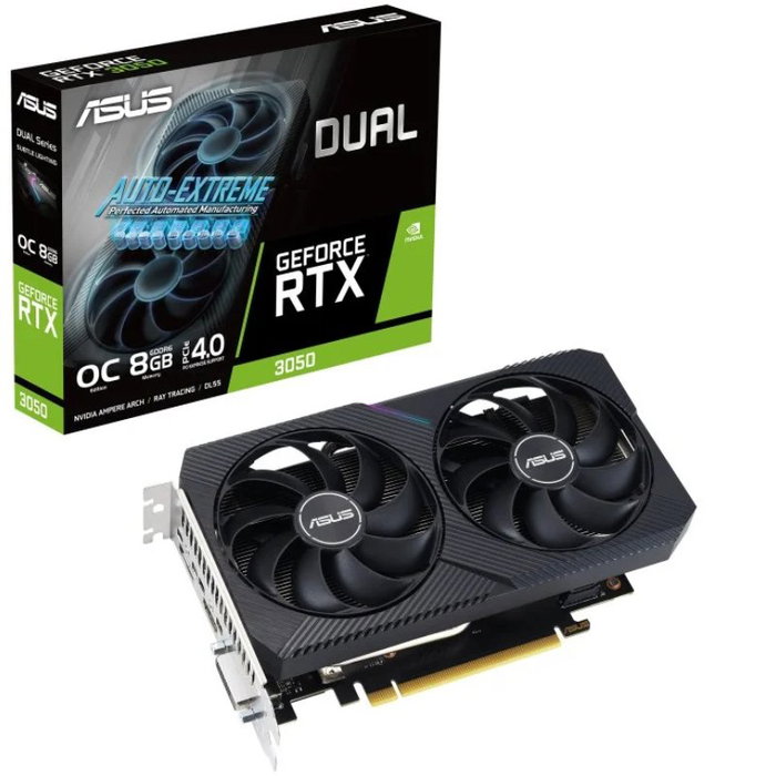 Asus Dual GeForce RTX 3050 V2 OC 8GB GDDR6 Asus Dual GeForce RTX 3050 V2 OC 8GB GDDR6